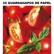 Pacote Com 20 Guardanapos 33x33cm Mixed Tomatoes